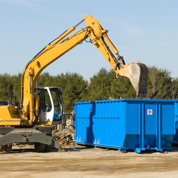 what size residential dumpster rentals are available in Woodside PA